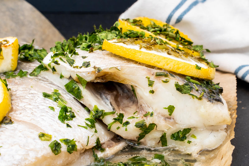 Oven-Ready Seabream with Lemon & Parsley (450g) - The Fresh Fish Shop UK